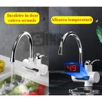 Casa si Gradina - Sanitare - Lavoar baie si accesorii - Baterii sanitare - Robinet Electric FOTOFUN Flexibil Pentru Incalzit Apa cu Afisaj LED + Suport Mop, Autoadeziv, Fara Gaurire Pereti - Infinity.ro