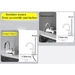 Casa si Gradina - Sanitare - Lavoar baie si accesorii - Baterii sanitare - Robinet Electric FOTOFUN Flexibil Pentru Incalzit Apa cu Afisaj LED + Suport Mop, Autoadeziv, Fara Gaurire Pereti - Infinity.ro