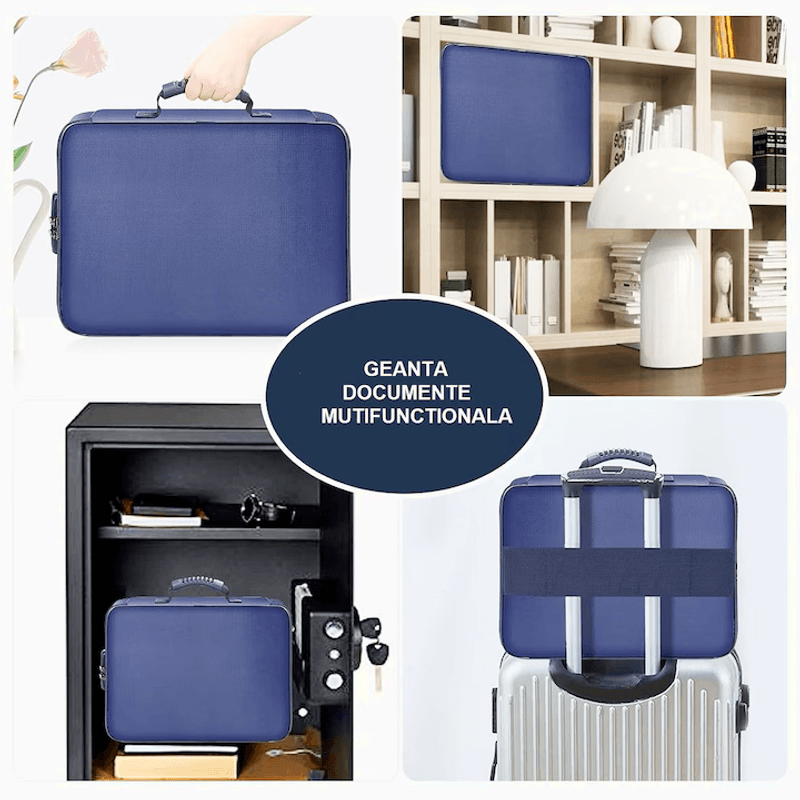 Fashion, accesorii si bijuterii - Barbati - Accesorii barbati - Genti si rucsacuri barbati - Geanta pentru Depozitare, Documente, Facturi, Carduri, Cod Securitate, 2 Compartimente, Impermeabila, 37 x 10.5 x 27 cm - Infinity.ro