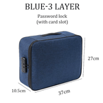 Fashion, accesorii si bijuterii - Barbati - Accesorii barbati - Genti si rucsacuri barbati - Cutie portabila documente, rezistenta la foc si apa, organizator cu inchidere, 37x27x10cm, negru - Infinity.ro