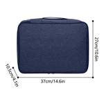Fashion, accesorii si bijuterii - Barbati - Accesorii barbati - Genti si rucsacuri barbati - Geanta depozitare documente multifunctionala capacitate mare multistrat negru 37x27x10.5cm - Infinity.ro