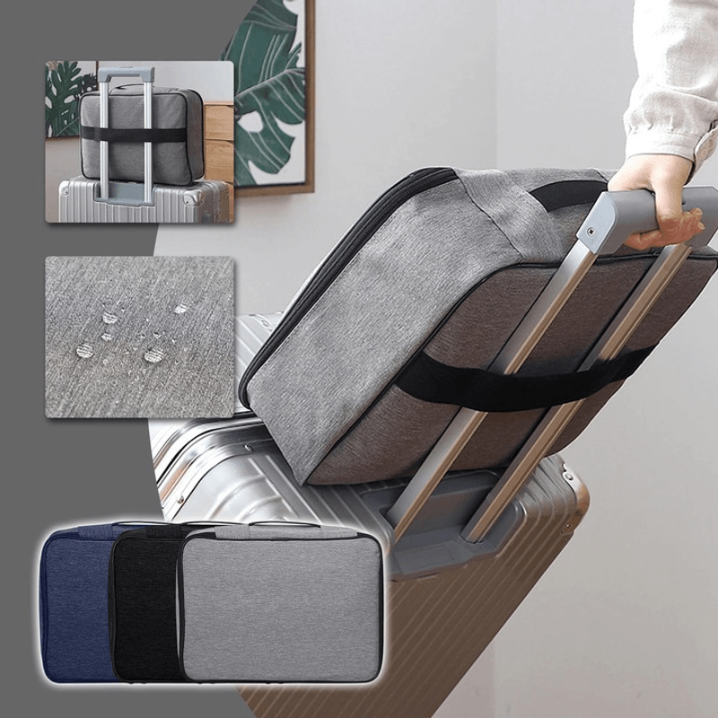 Fashion, accesorii si bijuterii - Barbati - Accesorii barbati - Genti si rucsacuri barbati - Geanta depozitare documente multifunctionala capacitate mare multistrat negru 37x27x10.5cm - Infinity.ro