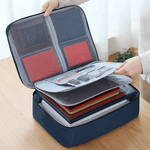 Fashion, accesorii si bijuterii - Barbati - Accesorii barbati - Genti si rucsacuri barbati - Geanta depozitare documente multifunctionala capacitate mare multistrat negru 37x27x10.5cm - Infinity.ro