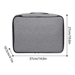 Fashion, accesorii si bijuterii - Barbati - Accesorii barbati - Genti si rucsacuri barbati - Geanta depozitare documente multifunctionala, capacitate mare, rezistenta la apa si foc, 37x27x10.5cm - Infinity.ro
