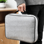 Fashion, accesorii si bijuterii - Barbati - Accesorii barbati - Genti si rucsacuri barbati - Geanta organizator documente multifunctionala, capacitate mare, gri, 36x27x10cm - Infinity.ro