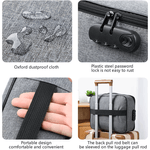 Fashion, accesorii si bijuterii - Barbati - Accesorii barbati - Genti si rucsacuri barbati - Geanta organizator documente multifunctionala, capacitate mare, gri, 36x27x10cm - Infinity.ro