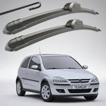 Auto si Moto - Intretinere auto - Stergatoare - Set 2 Stergatoare Parbriz Flat Dedicate Opel Corsa C (2000-2006), Prindere Hook (Carlig) - Infinity.ro