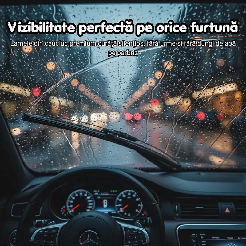 Auto si Moto - Intretinere auto - Stergatoare - Set 2 Stergatoare Parbriz Flat Dedicate Honda Civic 7 Sedan, Coupe (2001-2005), Prindere Hook (Carlig) - Infinity.ro
