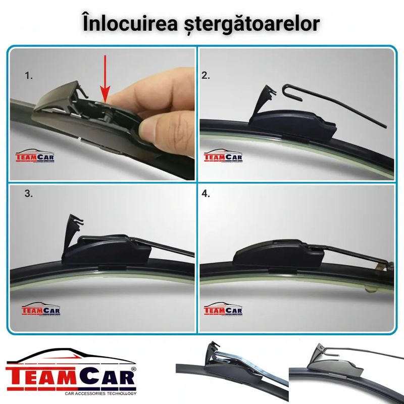 Auto si Moto - Intretinere auto - Stergatoare - Set 2 Stergatoare Parbriz Flat Dedicate Chevrolet, Daewoo Lanos (1997-2020), Prindere Hook (Carlig) - Infinity.ro