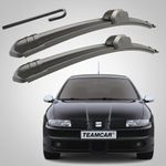 Auto si Moto - Intretinere auto - Stergatoare - Set 2 Stergatoare Parbriz Flat Dedicate Seat Leon 1 (1999-2006), Prindere Hook (Carlig) - Infinity.ro