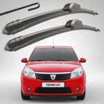 Auto si Moto - Intretinere auto - Stergatoare - Set 2 Stergatoare Parbriz Flat Dedicate Dacia Sandero 1 (2008-2012), Prindere Hook (Carlig) - Infinity.ro
