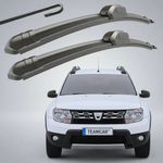 Auto si Moto - Intretinere auto - Stergatoare - Set 2 Stergatoare Parbriz Flat Dedicate Dacia Duster 1 (2010-2016), Prindere Hook (Carlig) - Infinity.ro