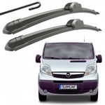 Auto si Moto - Intretinere auto - Stergatoare - Set 2 Stergatoare Parbriz Flat Dedicate Opel Vivaro A (2001-2014), Prindere Hook (Carlig) - Infinity.ro