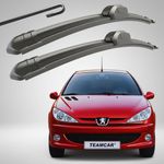 Auto si Moto - Intretinere auto - Stergatoare - Set 2 Stergatoare Parbriz Flat Dedicate Peugeot 206, 206+ (1998-2013), Prindere Hook (Carlig) - Infinity.ro