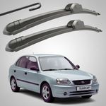 Auto si Moto - Intretinere auto - Stergatoare - Set 2 Stergatoare Parbriz Flat Dedicate Hyundai Accent 2 LC (1999-2005), Prindere Hook (Carlig) - Infinity.ro