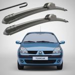 Auto si Moto - Intretinere auto - Stergatoare - Set 2 Stergatoare Parbriz Flat Dedicate Renault Clio 2, Thalia 1 (1998-2012), Prindere Hook (Carlig) - Infinity.ro