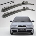 Auto si Moto - Intretinere auto - Stergatoare - Set 2 Stergatoare Parbriz Flat Dedicate Skoda Octavia 1, Tour (1996-2010), Prindere Hook (Carlig) - Infinity.ro