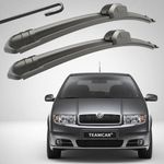 Auto si Moto - Intretinere auto - Stergatoare - Set 2 Stergatoare Parbriz Flat Dedicate Skoda Fabia 1 (1999 - Feb. 2006), Prindere Hook (Carlig) - Infinity.ro