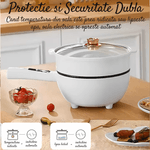 Casa si Gradina - Bucatarie si vesela - Vase pentru gatit - Tigai si seturi - Tigaie Electrica Inteligenta 3L – Panou de Control Tactil, 26 cm, Prajire, Fierbere, Aburire, Mentinere a Caldurii - Infinity.ro