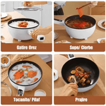 Casa si Gradina - Bucatarie si vesela - Vase pentru gatit - Tigai si seturi - Tigaie Electrica Inteligenta 3L – Panou de Control Tactil, 26 cm, Prajire, Fierbere, Aburire, Mentinere a Caldurii - Infinity.ro