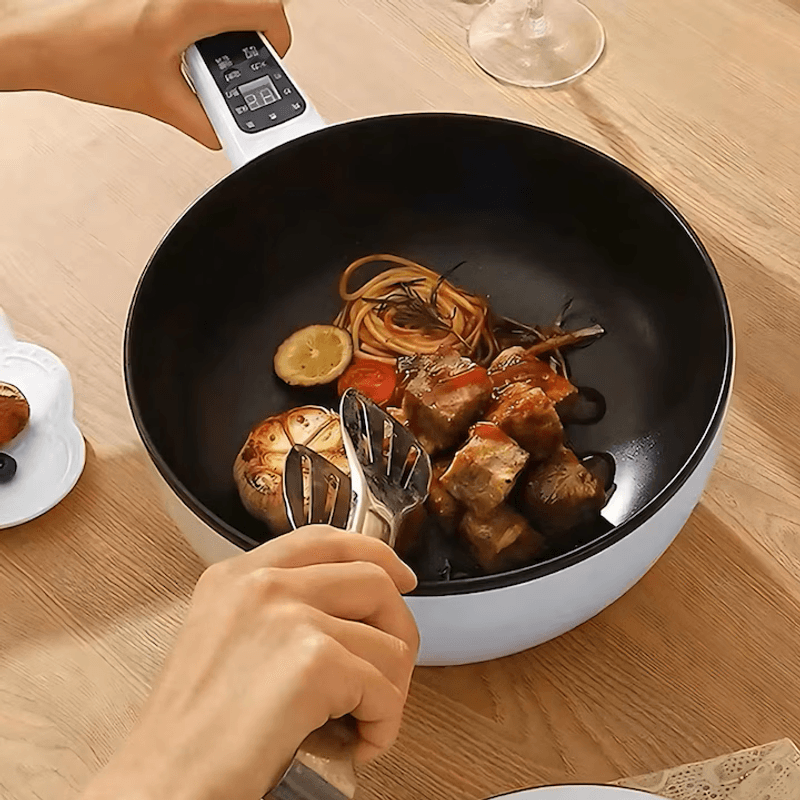 Casa si Gradina - Bucatarie si vesela - Vase pentru gatit - Tigai si seturi - Tigaie Electrica Inteligenta 3L – Panou de Control Tactil, 26 cm, Prajire, Fierbere, Aburire, Mentinere a Caldurii - Infinity.ro