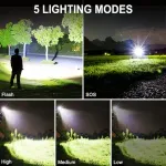 Casa si Gradina - Corpuri si surse de iluminat - Iluminat exterior - Lanterne - Lanterna, LED, Aluminiu, XHP90.2 Sursa de lumina super luminoasa, Profesionala, reincarcabila, USB, Impermeabila IPX7 - Infinity.ro