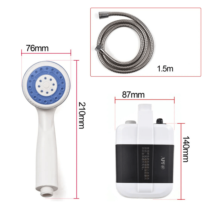 Sport si Outdoor - Camping - Accesorii camping si drumetii - Dus portabil de camping, 2200mAh, 1,5 m - Infinity.ro