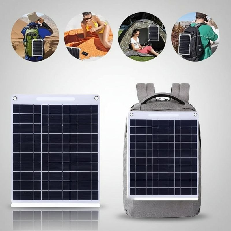 Sport si Outdoor - Camping - Articole solare camping - Panouri solare camping - Panou Solar Portabil 2 X USB – Incarcator Solar Impermeabil pentru Camping si Outdoor - Infinity.ro