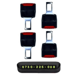 Auto si Moto - Piese auto si accesorii - Interior auto - Accesorii interior - Extensie de Centura de Siguranta a Masinii - 4 Bucati + Suport Numar pentru Parcare Temporara - Infinity.ro