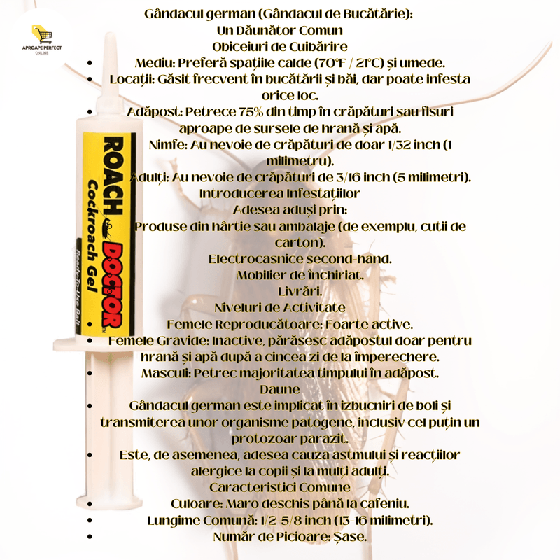 Market - Curatenie si intretinere casa - Produse menaj - Insecticide si capcane - Set 4 INSECTICIDID Roach Doctor APF® - Repelent pentru Insecte si Ucigas de Gandaci cu Seringa - Infinity.ro