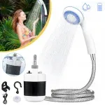 Sport si Outdoor - Camping - Accesorii camping si drumetii - Dus Portabil, Reincarcabil 2200 mAh, Debite 4-5 l/min, Compact 14x8, 7cm - Infinity.ro