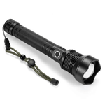 Casa si Gradina - Corpuri si surse de iluminat - Iluminat exterior - Lanterne - Lanterna din aliaj de aluminiu negru P70 LED cu 2 acumulatori BL26650 3.7V 6800mAH - Infinity.ro