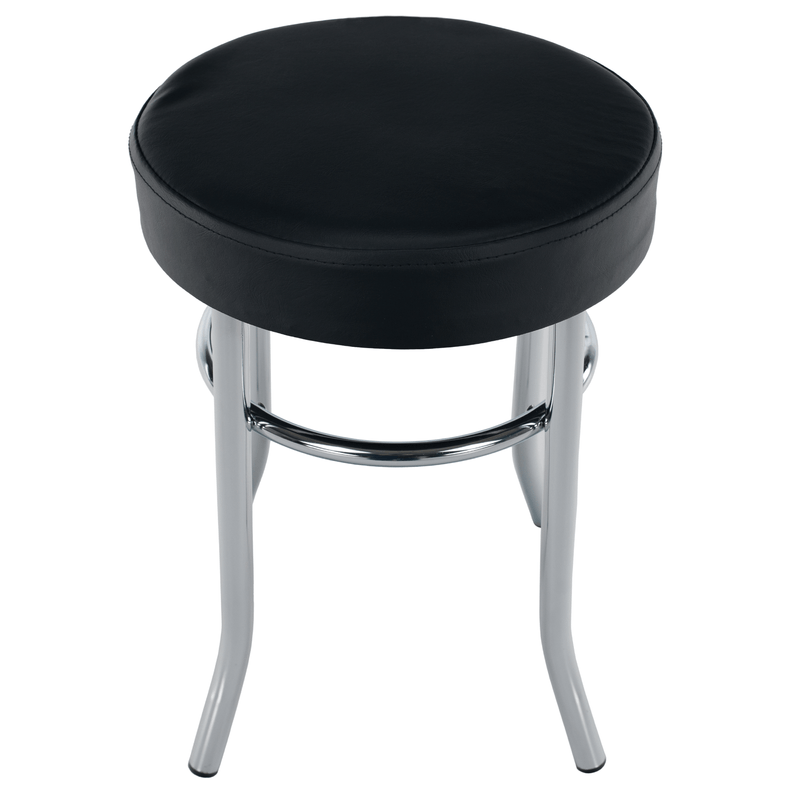 Casa si Gradina - Mobilier - Scaune si fotolii - Tabureti - Taburet, piele ecologica neagra/crom, IRENA - Infinity.ro