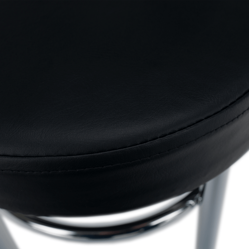 Casa si Gradina - Mobilier - Scaune si fotolii - Tabureti - Taburet, piele ecologica neagra/crom, IRENA - Infinity.ro