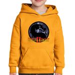 Fashion, accesorii si bijuterii - Copii - Imbracaminte copii - Pulovere si hanorace copii - Hanorac copii  Mortal Kombat Liu Kang Johnny Cage Logo Name, negru, marime L Copii - Infinity.ro