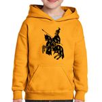 Fashion, accesorii si bijuterii - Copii - Imbracaminte copii - Pulovere si hanorace copii - Hanorac copii Age Of Empires Knight Crusades Golden Horde Knight Horse, negru, marime L Copii - Infinity.ro