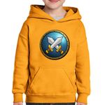 Fashion, accesorii si bijuterii - Copii - Imbracaminte copii - Pulovere si hanorace copii - Hanorac copii Age of Empires Scut Sigil Sabii Video Game, negru, marime L Copii - Infinity.ro