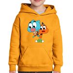 Fashion, accesorii si bijuterii - Copii - Imbracaminte copii - Pulovere si hanorace copii - Hanorac copii Amazing World of Gumball Darwin, negru, marime L Copii - Infinity.ro