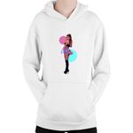 Fashion, accesorii si bijuterii - Copii - Imbracaminte copii - Pulovere si hanorace copii - Hanorac Copii Ariana Grande Popular Singer Grammy Award Kind, alb, marime L Copii - Infinity.ro