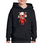 Fashion, accesorii si bijuterii - Copii - Imbracaminte copii - Pulovere si hanorace copii - Hanorac copii Attack on Titan Anime Manga Creeper Horror, negru, marime L Copii - Infinity.ro