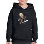 Fashion, accesorii si bijuterii - Copii - Imbracaminte copii - Pulovere si hanorace copii - Hanorac copii Attack on Titan Annie Leonhart Anime Manga, negru, marime L Copii - Infinity.ro