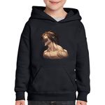 Fashion, accesorii si bijuterii - Copii - Imbracaminte copii - Pulovere si hanorace copii - Hanorac copii Attack on Titan AOT Eren Yeager Devil Anime, negru, marime L Copii - Infinity.ro