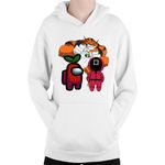 Fashion, accesorii si bijuterii - Copii - Imbracaminte copii - Pulovere si hanorace copii - Hanorac Copii Ben10 Among Us Squid Game Suit Gameplay, alb, marime L Copii - Infinity.ro