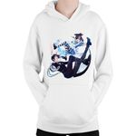 Fashion, accesorii si bijuterii - Copii - Imbracaminte copii - Pulovere si hanorace copii - Hanorac Copii Black Butler Sebastian Wonderland Dream, alb, marime L Copii - Infinity.ro