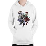 Fashion, accesorii si bijuterii - Copii - Imbracaminte copii - Pulovere si hanorace copii - Hanorac Copii Black Clover Asta Kimetsu no Yaiba Tanjirou JoJo Anime, alb, marime L Copii - Infinity.ro