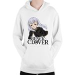Fashion, accesorii si bijuterii - Copii - Imbracaminte copii - Pulovere si hanorace copii - Hanorac Copii Black Clover Noelle Silver Princess Action Pony Tail, alb, marime L Copii - Infinity.ro