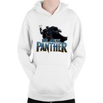 Fashion, accesorii si bijuterii - Copii - Imbracaminte copii - Pulovere si hanorace copii - Hanorac Copii Black Panter Logo Marvel Superpower, alb, marime L Copii - Infinity.ro