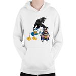 Fashion, accesorii si bijuterii - Copii - Imbracaminte copii - Pulovere si hanorace copii - Hanorac Copii Black Panter Donald Duck Brawl Stars King, alb, marime L Copii - Infinity.ro