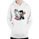 Fashion, accesorii si bijuterii - Copii - Imbracaminte copii - Pulovere si hanorace copii - Hanorac Copii Bomberman Paw Patrol Husky Minecraft Man Skin Slime, alb, marime L Copii - Infinity.ro