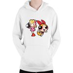 Fashion, accesorii si bijuterii - Copii - Imbracaminte copii - Pulovere si hanorace copii - Hanorac Copii Bomberman Powerpuff Girls Blossom Girly, alb, marime L Copii - Infinity.ro